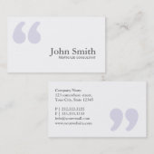 Einfache Quotes Hypothekenkarte Agent Visitenkarte (Vorne/Hinten)