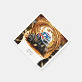 Einfache Räder Monster Truck Geburtstag Serviette (Ecke)