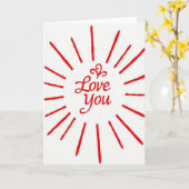 Einfache radiale Love You Karte (Gelbe Blume)