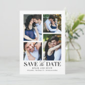 Einfache Rahmen-EDITABLE-COLOR-Save the Date-Karte Dankeskarte (Stehend Vorderseite)