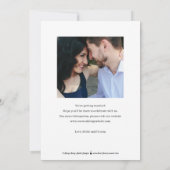 Einfache Rahmen-EDITABLE-COLOR-Save the Date-Karte Dankeskarte (Rückseite)