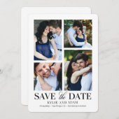 Einfache Rahmen-EDITABLE-COLOR-Save the Date-Karte Dankeskarte (Vorne/Hinten)