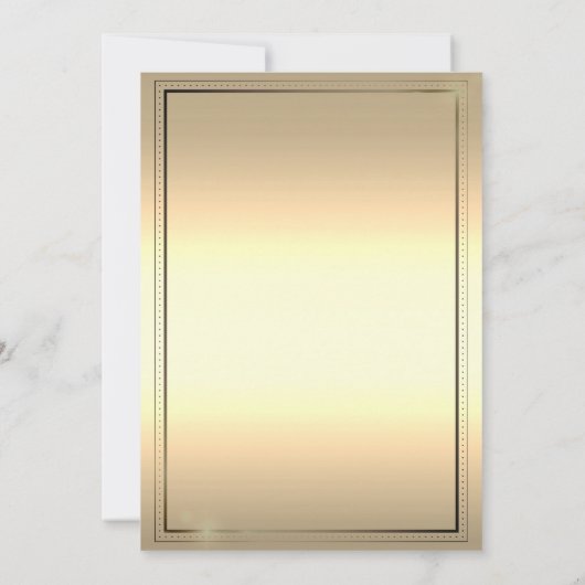 Einfache Rahmen, Graduierungspapier Gold Abschluss Einladung (Rückseite)