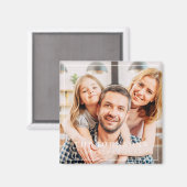 Einfache Rahmen Moderner Chic Familienurlaub Foto Magnet (Vorderseite/Rückseite)