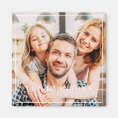 Einfache Rahmen Moderner Chic Familienurlaub Foto Magnet (Vorne)