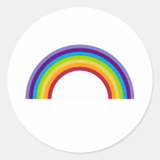 Einfache Rainbow-Aufkleber Runder Aufkleber