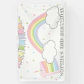 Einfache Rainbow Cake Birthday Banner (Vertikal)