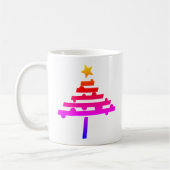 Einfache Rainbow Christmas Tree mit einem Stern Kaffeetasse (Links)