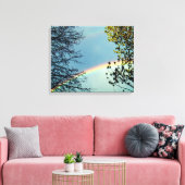 Einfache Rainbow&Trees 2 Leinwanddruck (Insitu (Wohnzimmer))