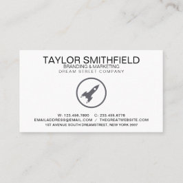 Einfache Rakete Moderne Berufliche Visitenkarte