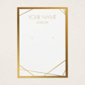 Einfache Rand, geometrische Ohrring-Karte (Vorderseite)