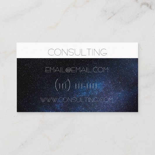 einfache Raum-Visitenkarte Visitenkarte (Rückseite)