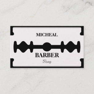 Einfache Razor Blade Barber Business Card Visitenkarte