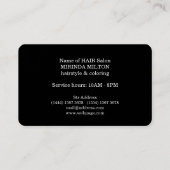 Einfache Razor Gold Blade Barber Business Card Visitenkarte (Rückseite)