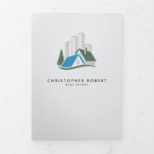 Einfache Real Anwesen Falten Card