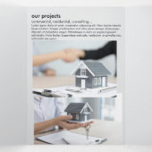 Einfache Real Anwesen Falten Card Dreifach Gefaltete Karte (Innenseite Mitte)