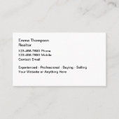 Einfache Real Anwesen Theme Visitenkarten Visitenkarte (Vorderseite)