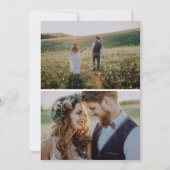 Einfache Real Vellum Overlay Elegant 3 Foto Hochze Einladung (Rückseite)