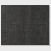 Einfache realistische Burlap Rustikal Black Grau K Geschenkpapier (Flach)