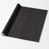 Einfache realistische Burlap Rustikal Black Grau K Geschenkpapier (Ungerollt)