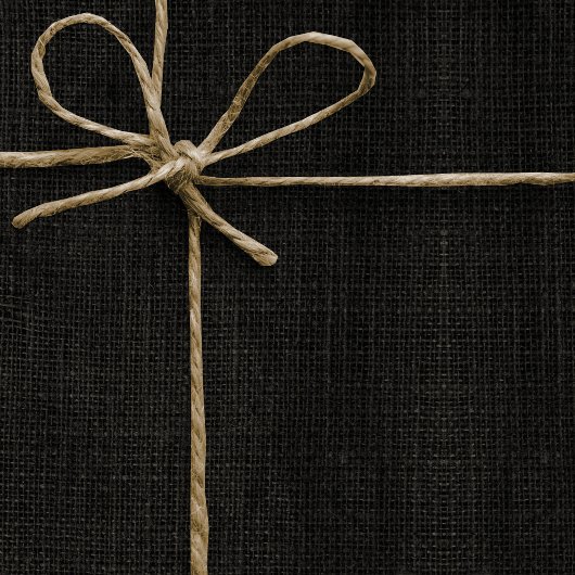 Einfache realistische Burlap Rustikal Black Grau K Geschenkpapier