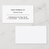 Einfache, rechtlich Berufliche Visitenkarte (Vorne/Hinten)