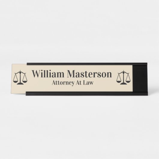 Einfache Rechtsanwalts-Büro-Schreibtisch-Plakette Schreibtischnamensplakette (Vorderseite )