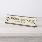 Einfache Rechtsanwalts-Büro-Schreibtisch-Plakette Schreibtischnamensplakette (Vorderseite )