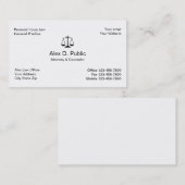 Einfache Rechtsanwalts-Visitenkarte Visitenkarte (Vorne/Hinten)