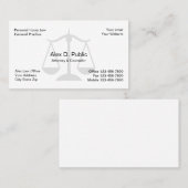 Einfache Rechtsanwalts-Visitenkarte Visitenkarte (Vorne/Hinten)