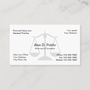 Einfache Rechtsanwalts-Visitenkarte Visitenkarte