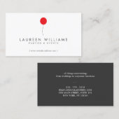 Einfache Red Balloon Event Planner, Party Planner Visitenkarte (Vorne/Hinten)
