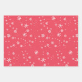 Einfache Red Blue White Snowflakes Weihnachtsfeier Geschenkpapier Set (Vorderseite 2)