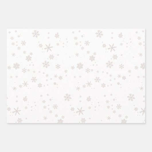 Einfache Red Blue White Snowflakes Weihnachtsfeier Geschenkpapier Set (Vorderseite)