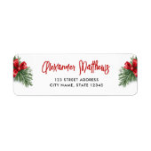 Einfache Red Bow Green Pine WeihnachtsIllustration (Vorne)