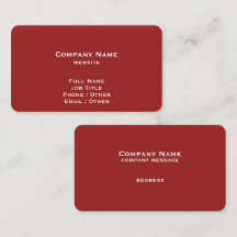 Einfache Red Business Card