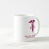 Einfache Red Caduceus Krankenversicherung Kaffeetasse (VorderseiteRechts)