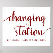 Einfache Red Changing Station | Candy Apple Event Poster (Vorne)