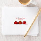 Einfache Red Christmas Balls-Adresse Adressaufkleber (Insitu)