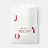 Einfache Red Christmas JOY Feiertag Geschenk Geschenktütchen (Vorderseite)