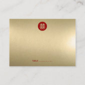Einfache Red Circle Double Happiness Chinesische H Platzkarte (Vorderseite)