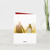 Einfache Red Double Happiness Moderne chinesische Dankeskarte (Rückseite)