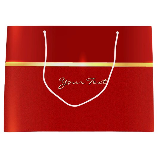 Einfache Red Gift Bag Große Geschenktüte (Vorderseite)