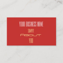 Einfache Red Gold Berufliche Visitenkarten