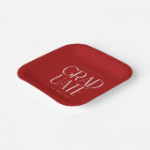 Einfache Red Graduation Party des modernen Typs Pappteller (Gewinkelt)