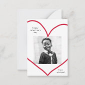 Einfache Red Heart Classroom Valentine's Day Card Mitteilungskarte (Vorderseite)