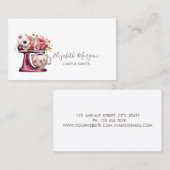 Einfache Red Mixer Blume Bakery Business Card Visitenkarte (Vorne/Hinten)