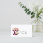 Einfache Red Mixer Blume Bakery Business Card Visitenkarte (Stehend Vorderseite)