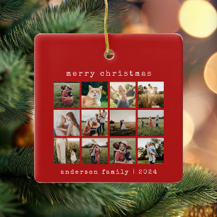 Einfache Red Modern Schreibmaschinenfamilie Foto C Keramikornament