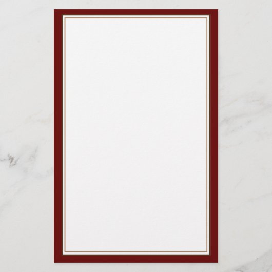 Einfache Red Monogram Business Briefpapier (Rückseite)